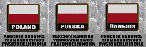 Parche Bandera Con Nombre Polonia
