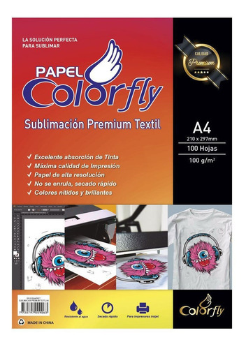 Papel Sublimación Premium Textil A4 100h Pack X2 Disershop