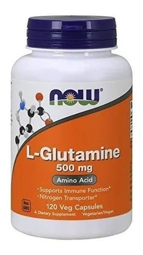 L Glutamina 500mg 120 Cap Veganas Now ¡envío Gratis!