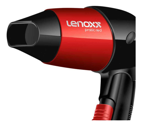 Secador de cabelo Lenoxx Practic Red 1500 PSC755 preto e vermelho 110V/220V