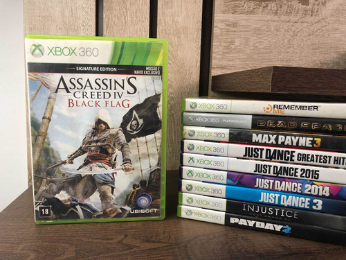 Jogo Assassins Creed Iv Black Flag Original Xbox 360- Físico