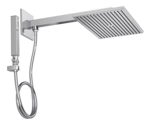 Chuveiro Com Desviador E Ducha Manual Unic 40 Cm Cromado