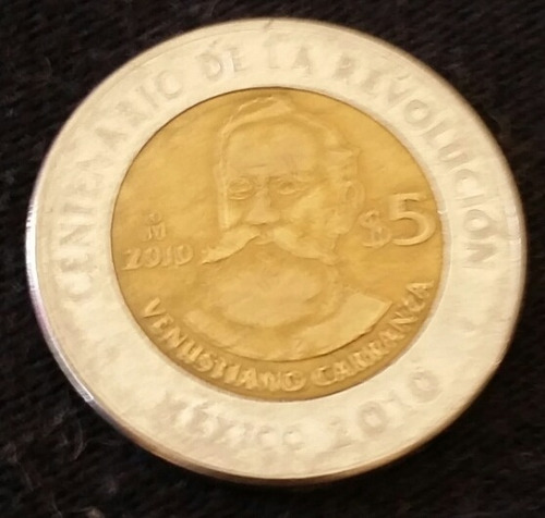 Moneda Venustiano Carranza 5 Pesos
