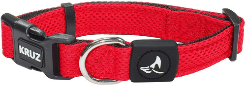 Collar De Malla De Doble Capa Para Perros Talla S Color Rojo