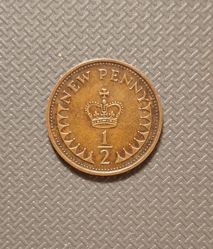 Inglaterra. 1/2 Penique 1971. Km# 914 (Usado)
