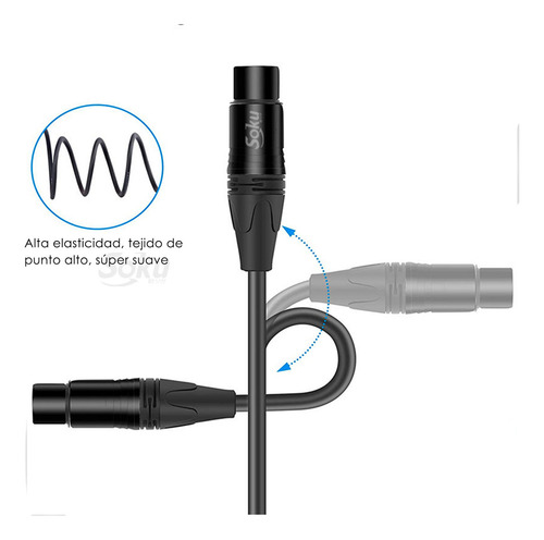 Cable Audio Profesional Xlr Macho A Hembra Para Canon Hifi