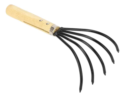 Cultivador Manual De Acero Inoxidable – Rastrillo De Jardín 3 Púas – Ideal Para Aflojar Tierra, Plantar Y Quitar Malas Hierbas