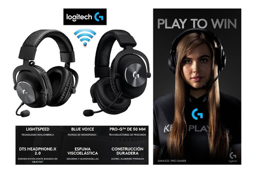 Audifonos Gamer Logitech G Pro X Wireless 7.1 Lightspeed 15h