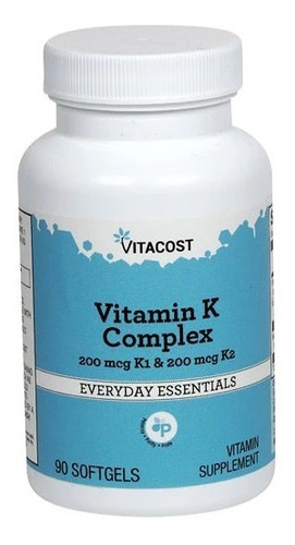 Vitamina K2 Mk-7 With Nattokinase 100mcg 90 Softgels 