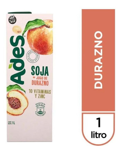 Jugo Ades Durazno 1lt