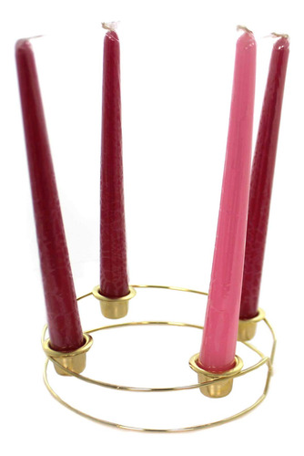 Roman Candelabro De Navidad De Metal Con Velas 66644