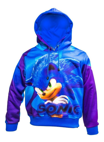 Suéter Completo Azul  De Sonic 