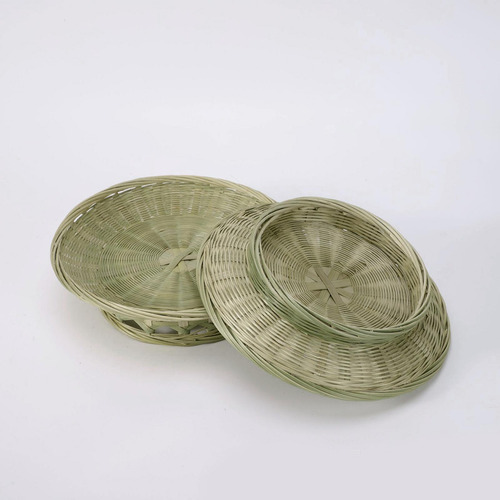 Cesta De Bambú Con Base De Pierna Alta Irrompible Para