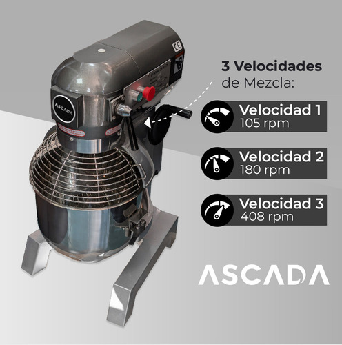Batidora Amasadora Planetaria Industrial 30l Ascada