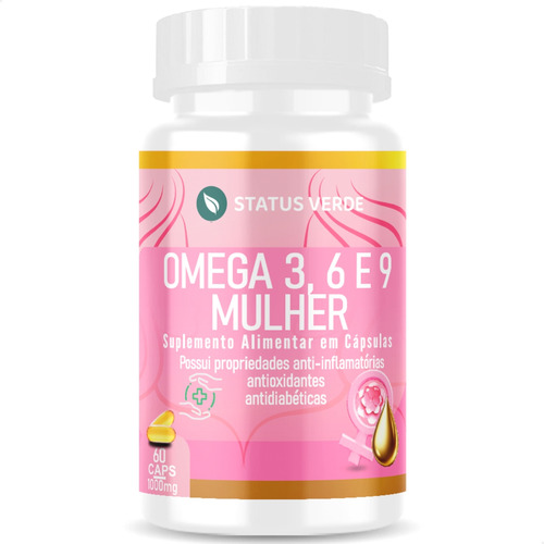 Ômega 3 6 E 9 Para Mulher 60 Cáps 1000mg - Status Verde