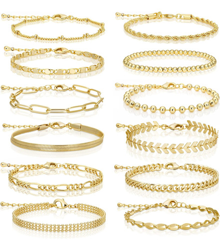 Savori Pulseras De Oro Para Mujer Conjuntos De Pulseras De C