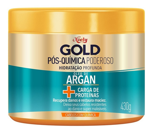 Niely Gold Máscara Concentrada Óleo De Argan Pós Química