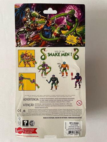 Sssqueeze Snake Men Motu Origins Wave 14 Squeeze Retro Play (Usado)
