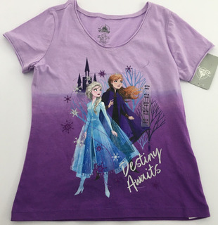 100% algodón Disney Original Frozen II lentejuelas reversibles 3-9 años Camisetas de manga larga para niña 