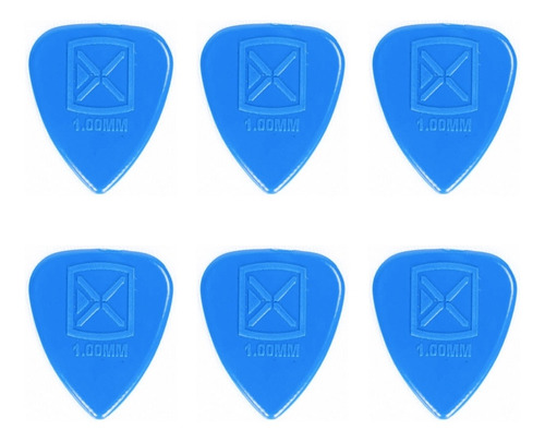 Kit 6 Palheta P/ Guitarra Violão Ibox 1.0mm Azul Blue