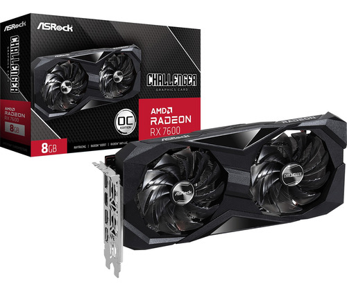 Tarjeta De Video Asrock Amd Rx7600 Challenger 8gb Oc