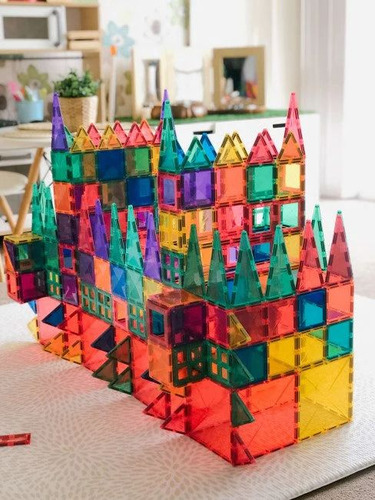 Magnific Bloques Magneticos Con 2 Carros X22 Piezas Tiles Educativos Entretener Habilidad Didacticos Primera Infancia Infantiles Motrocidad Fina Concentracion Saludables Ideal Pasa Tiempos Dias LLuvia