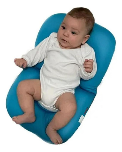 Almofada De Banho Para Bebê Importway Banho Relaxante Azul
