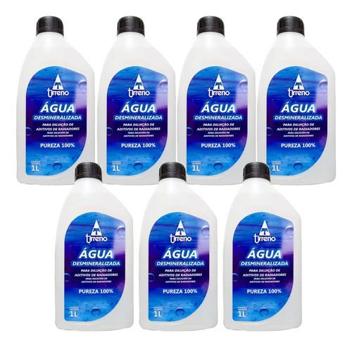 Kit 7 Litros Água Desmineralizada Tirreno Pureza 100%