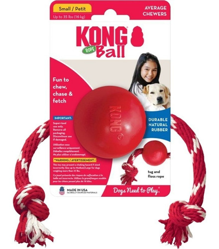 Kong Ball Pelota Con Cuerda Pequeña  - Envíos A Todo Chile