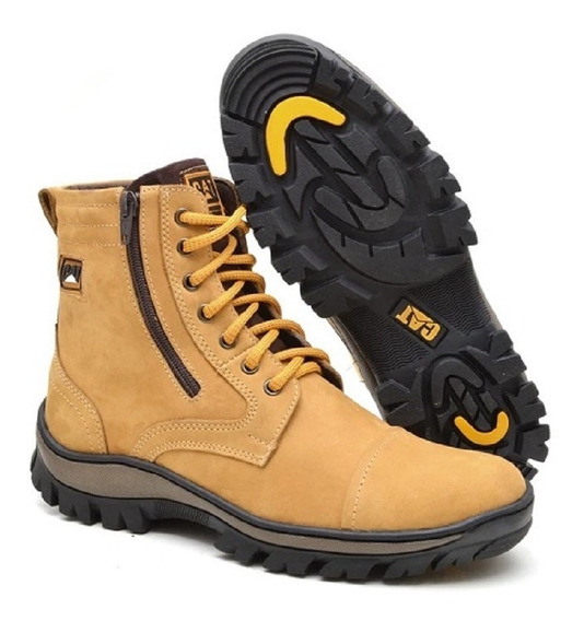 Bota Caterpillar Zip One em Couro - Original em Promoção na Americanas