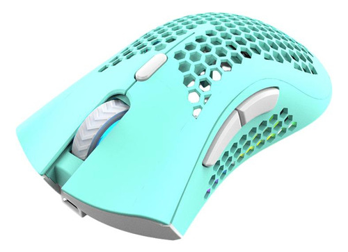 Rgb Glow Usb Mouse Gamer Wireless Ergonomico Recarregável Cor Azul