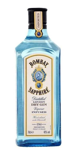 Imagen 1 de 10 de Bombay Sapphire . Gin . 750 Ml - Tomate Algo® - Envio Gratis