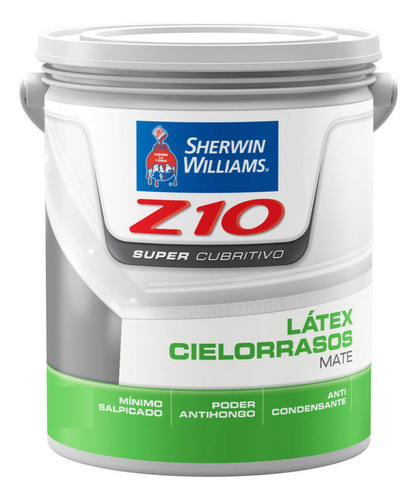 Pintura Cielorraso Z10 Blanco Mate 1 Lt Sherwin Williams 