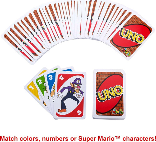 Mattel Games Uno Super Mario Juego De Cartas, Videojuego De