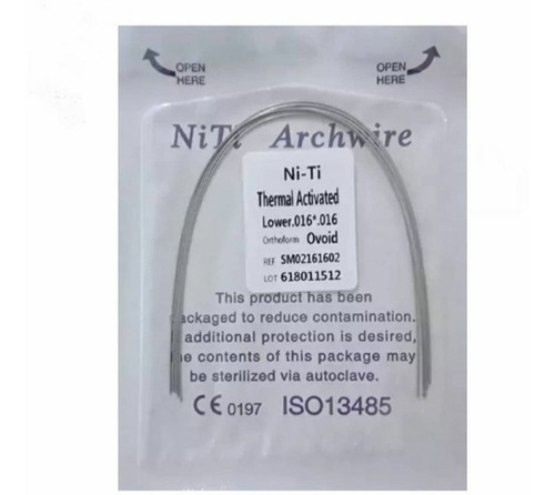 Arcos Niti Termo-activado Ortodoncia Rectangular Pack X10arc