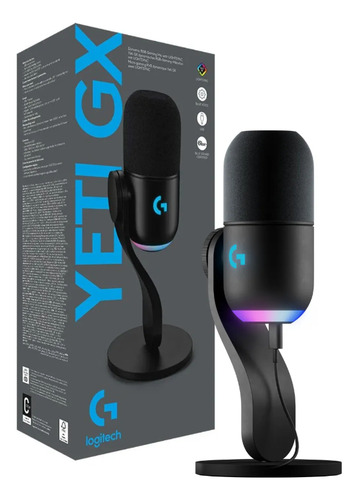 Micrófono Yeti Gx Gaming Rgb Lightsync Negro Logitech