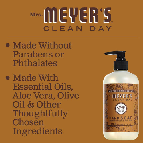 Señora. Jabón De Manos Meyers Clean Day, Especias De Bellota