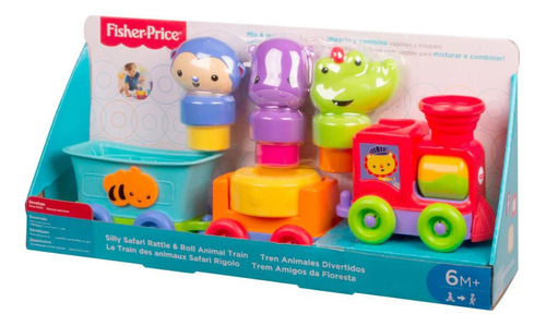 Fisher Price Tren Arrastre Didactico Safari Animales Mattel