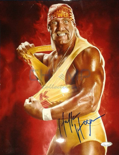 Foto Autografiada Hulk Hogan Wwe Hulkamania Wcw Nwo Wwf Raw