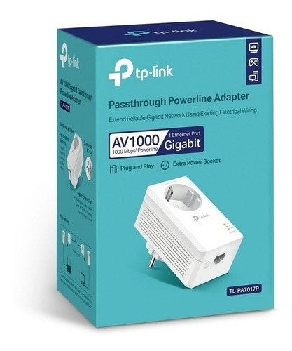 Adaptador De Red A Corriente Tp-link Pa7017p Satélite Power