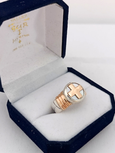 Anillo Profesión Enfermera-aux Enfermería Plata, Oro Y Nácar