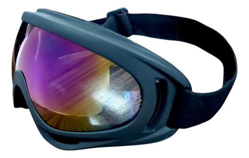 Lentes Googles Motocross De Protección (mica Tornasol) Lente Tornasol Armazón Negro Talla PRODENEG