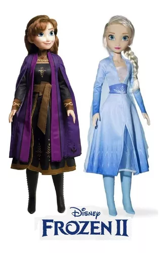 Bonecas Frozen 2 Anna E Elsa Princesas Disney Original 55cm