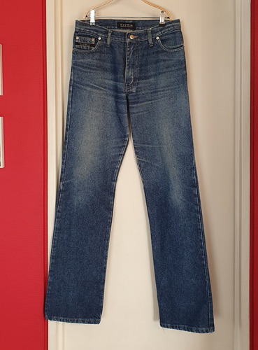 Pantalón Jeans Azul Recto Mujer