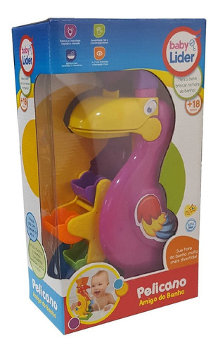 Brinquedo Infantil Pelicano Amigo Do Banho Baby Lider 5607