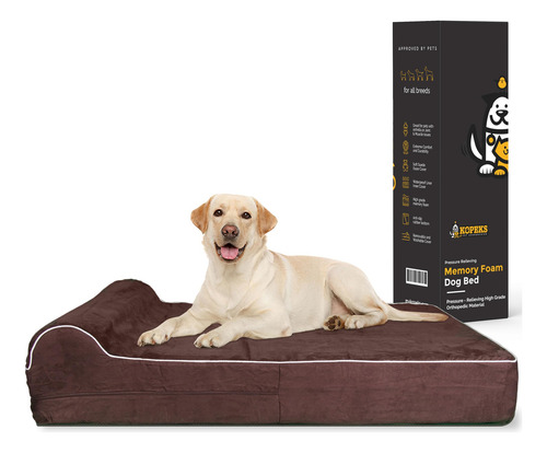 Cama Ortopédica Para Perros Kopeks, Espuma Viscoelástica, 18