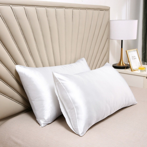 Set 2 Fundas De Satín Para Almohadas