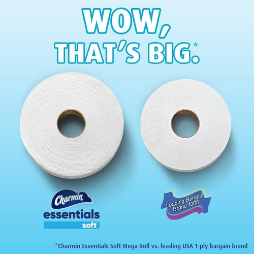 Papel Higiénico Charmin Essentials Soft, 30 Mega Rolls