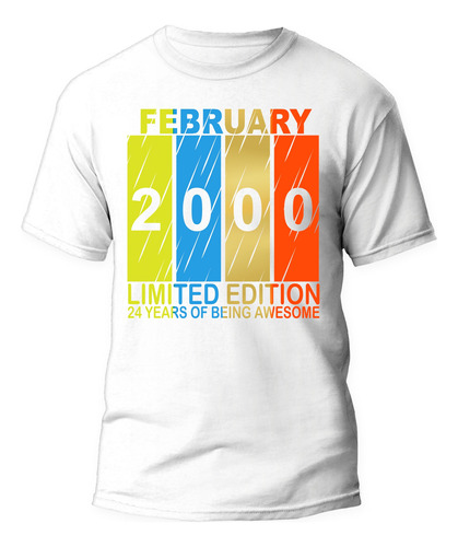 Playera Febrero Edición Limitada Todos Los Años Inglés B/