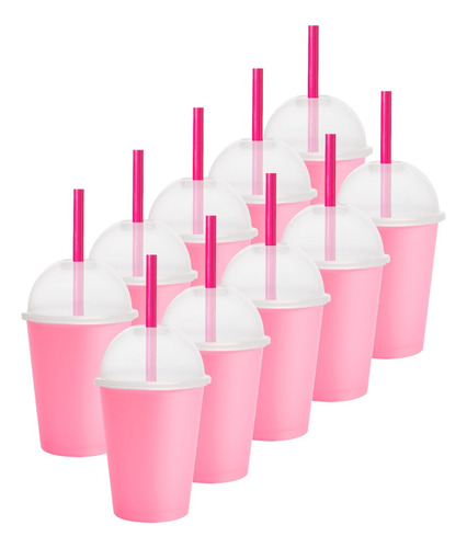 20 Vasos Fiesta Para Bolo- Candy Bar Mini Saturn 12 Oz Rosa Gold